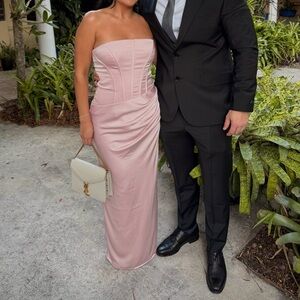 Club L London Blush Strapless Gown